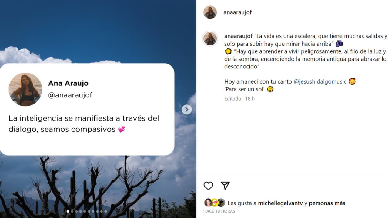 Este es el mensaje que publicó Ana Araujo en el que pidió que "seamos compasivos" en medio de la polémica por su presunta relación amorosa con Marco Lavin.