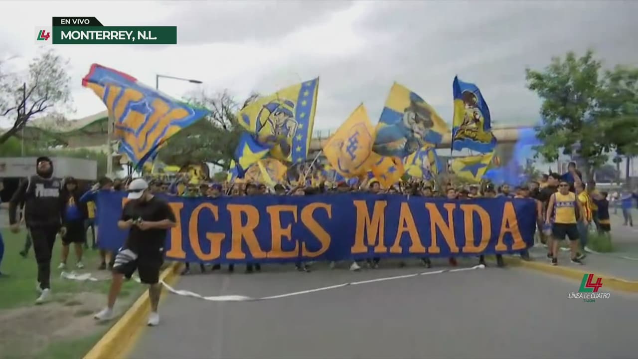 Gran recibimiento a Tigres para duelo ante Chivas en la Liguilla