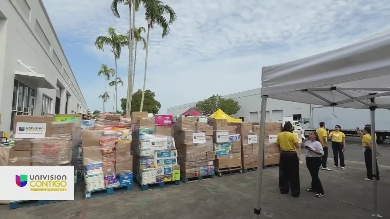 La Caravana Nacional de Univision Contigo culmina en Miami con la entrega de 455 toneladas de ayuda humanitaria para Venezuela