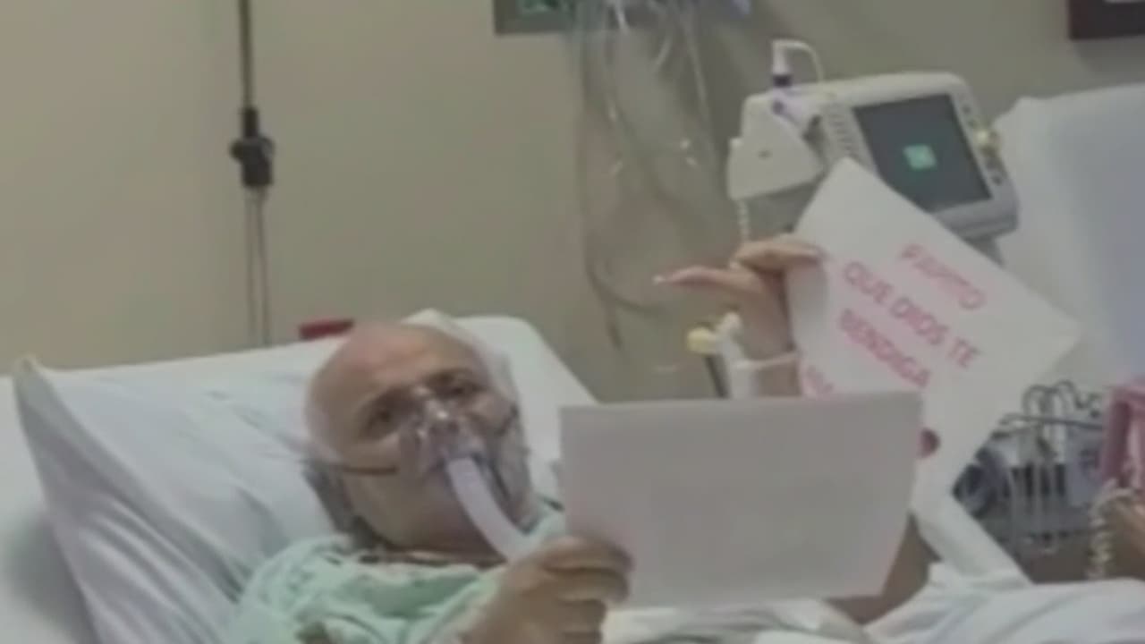 “Dios tiene el control, su tiempo es perfecto papito”: las notas que recibe un hombre contagiado de coronavirus en el hospital