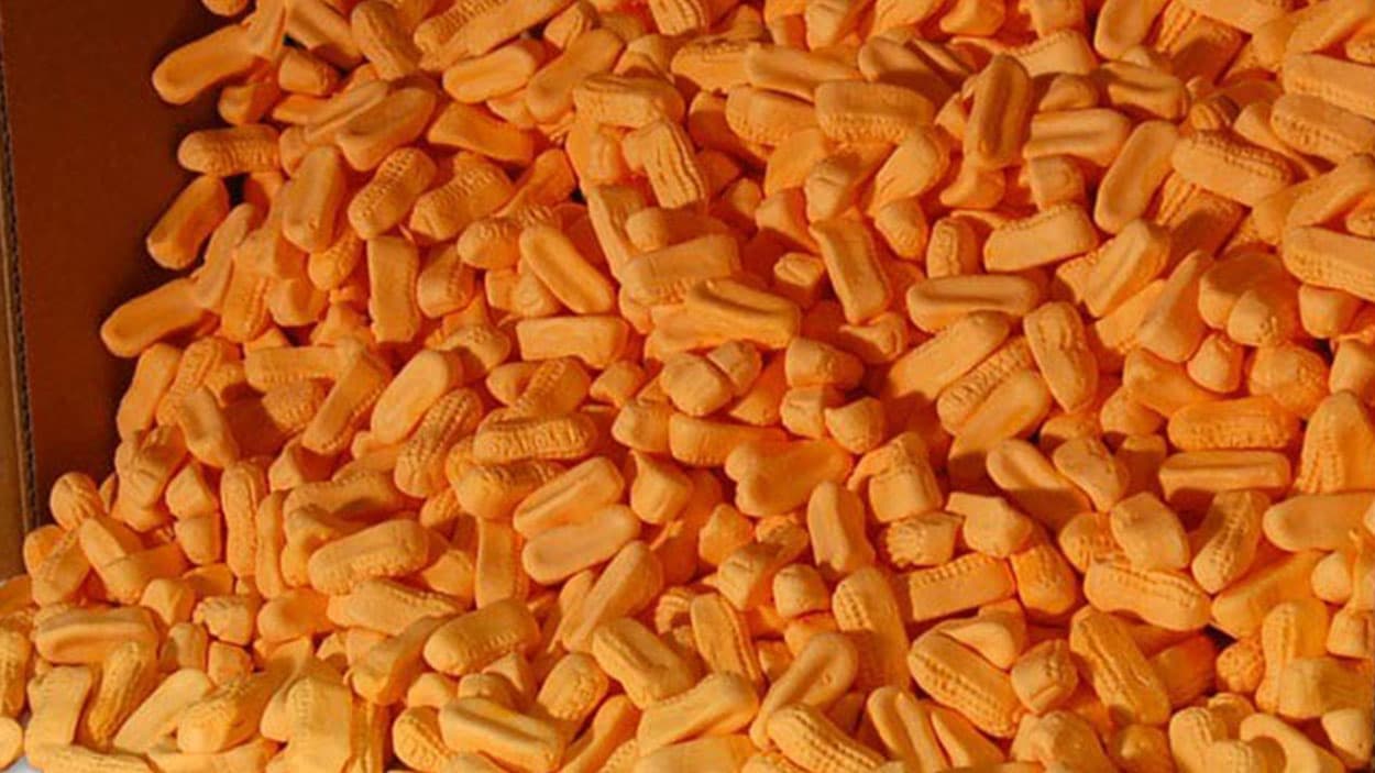 2.) It's shaped like peanuts but doesn't taste anything like peanuts or peanut butter. Surprisingly it tastes like bananas! How odd.