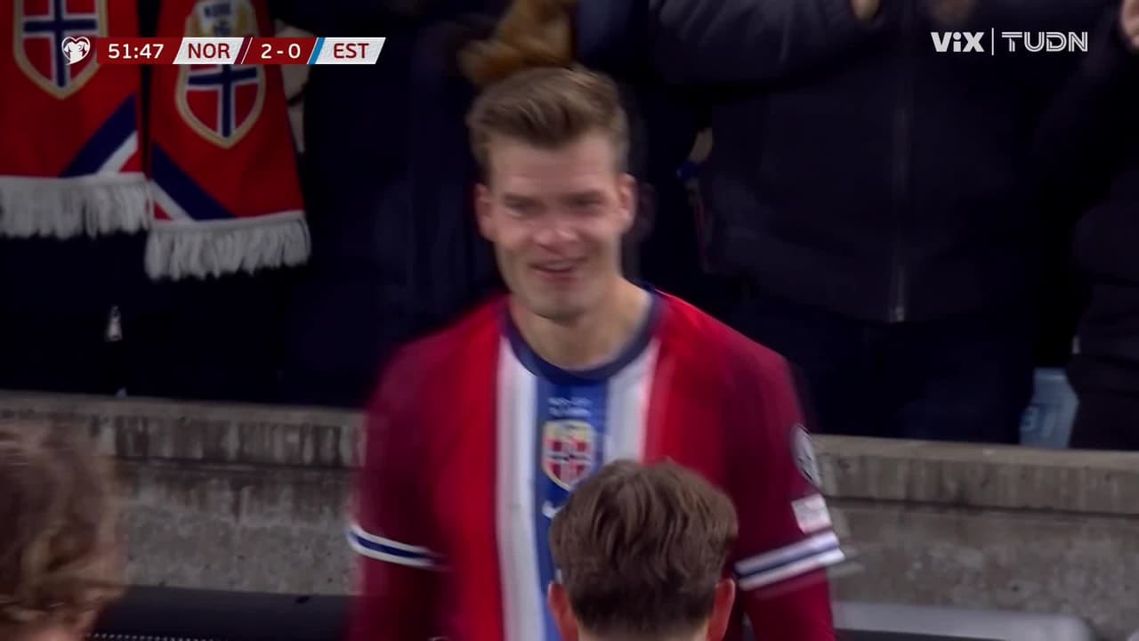 Doblete de Sørloth ¡Y Noruega ya lo gana 2-0!