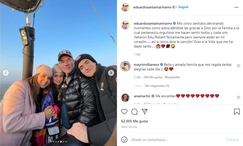 Eduardo Santamarina en familia