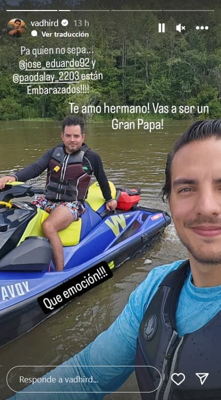 Vadhir Derbez asegura que su hermana será "un gran papá".