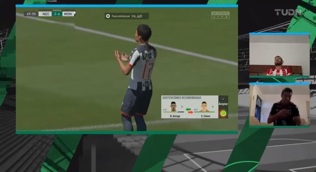 Al 70’ llegó el 4-2 para rayados y su primer victoria en el torneo virtual.