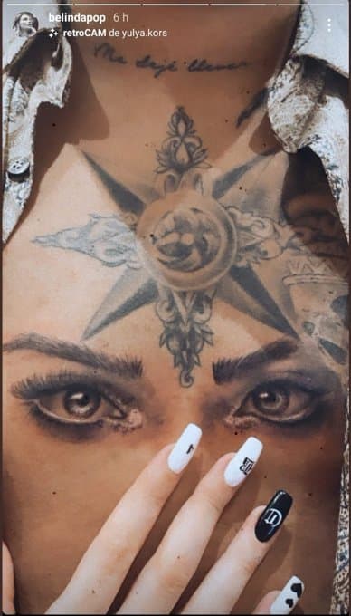 Después, inició la transformación del
<b><a href="https://www.univision.com/famosos/christian-nodal-se-borra-el-tatuaje-de-belinda" target="_blank"> que tenía sobre el pecho</a></b> y que representaban los ojos de la cantante.