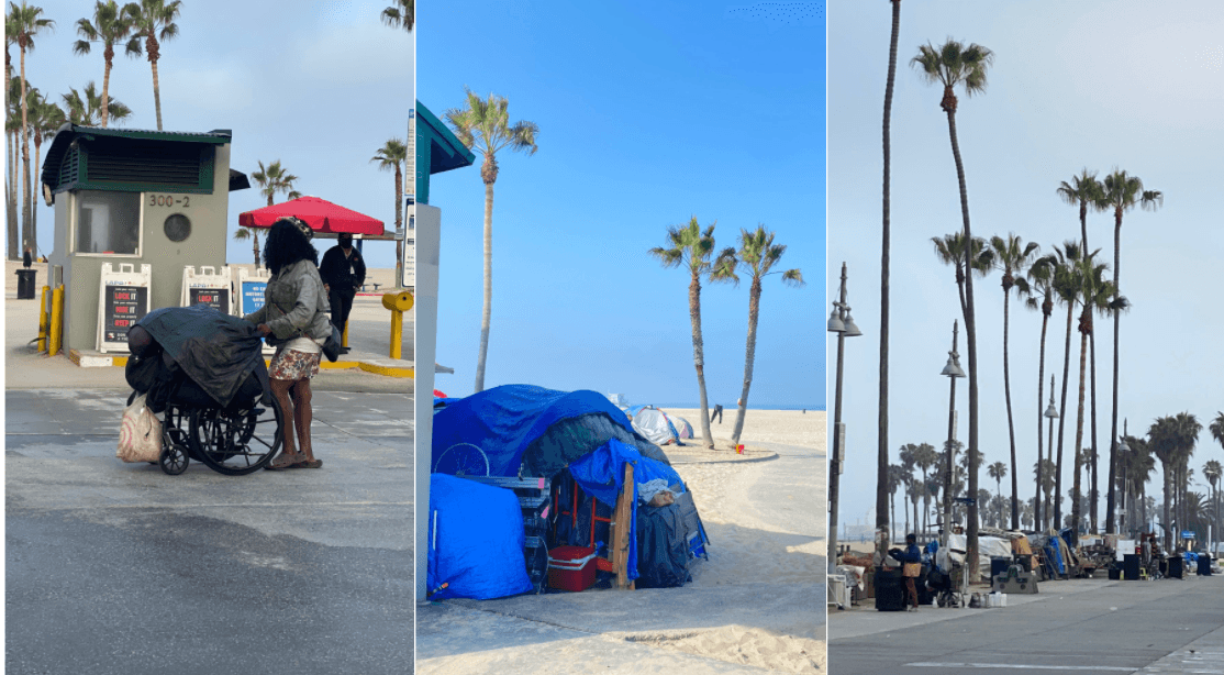 Tensión en Venice Beach: buscan remover campamento de indigentes de forma voluntaria