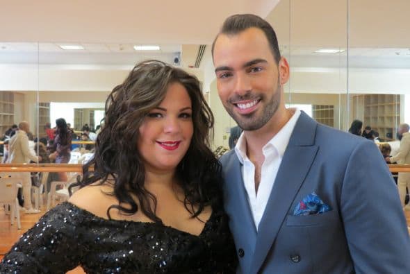 Con Yazaira en el último ensayo.