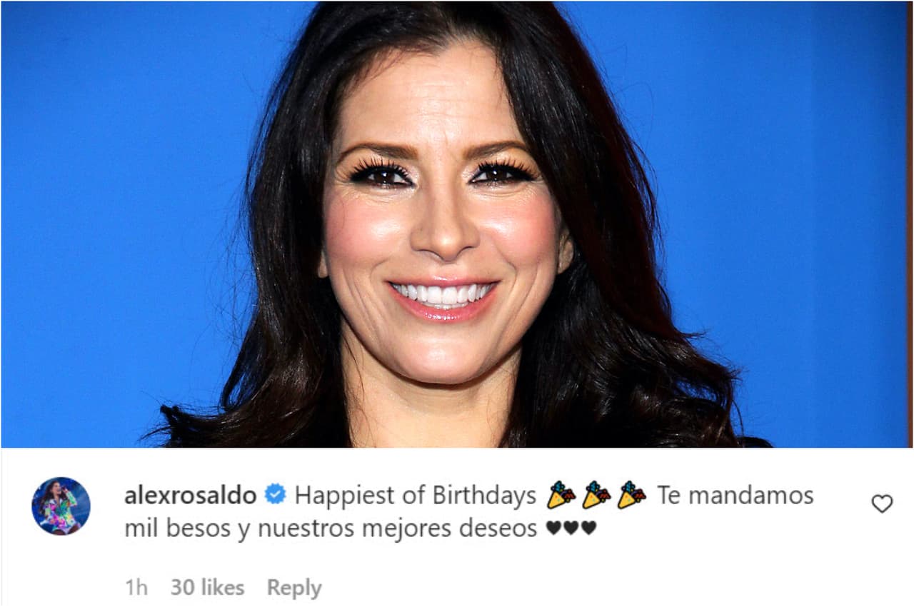 Alessandra Rosaldo no tardó en enviarle una cariñosa felicitación a través de Instagram: "Happiest of birthdays. Te mandamos mil besos y nuestros mejores deseos", le escribió.