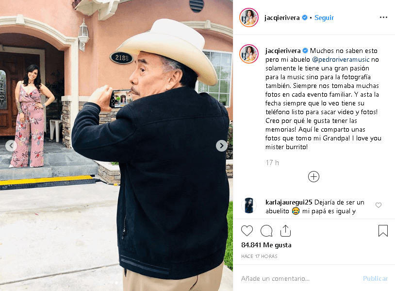 "Siempre
<b>nos tomaba muchas fotos </b>en cada evento familiar. ¡Y hasta la fecha siempre que lo veo tiene su teléfono listo para sacar video y fotos!".