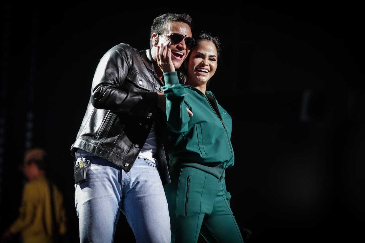 Durante el ensayo quedó presente la complicidad entre los dos artistas.