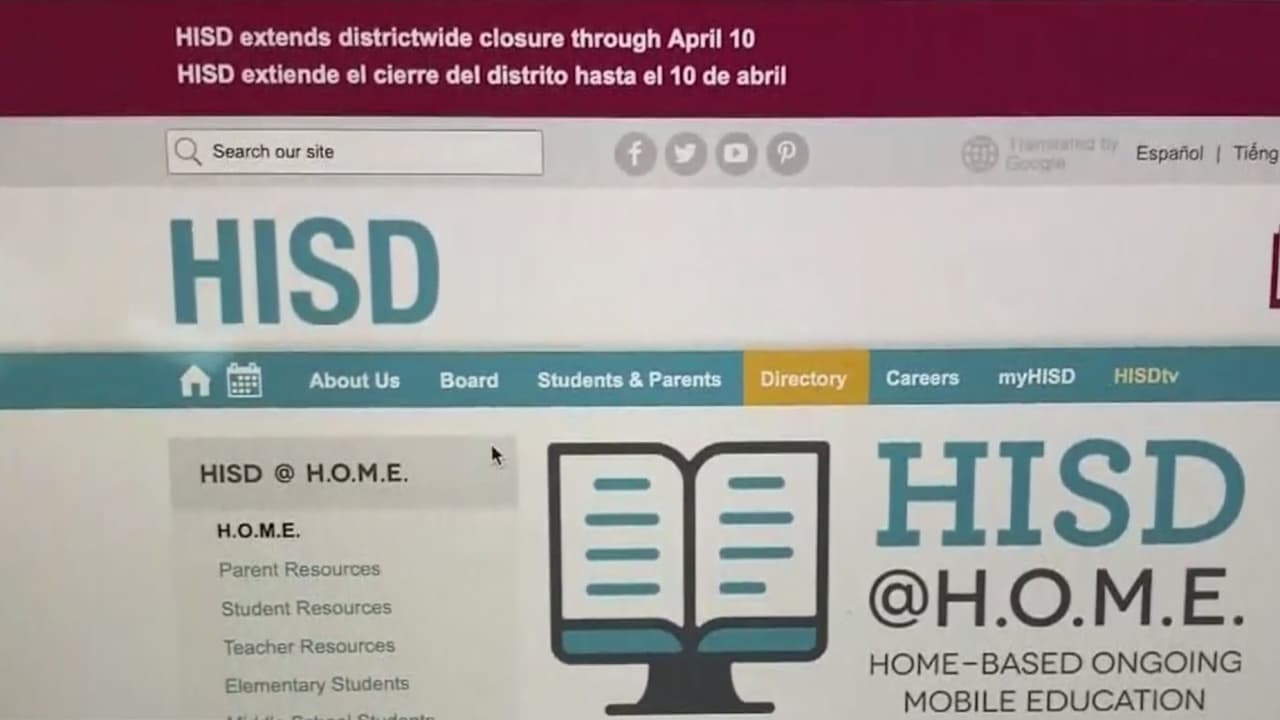 Distrito Escolar de Houston comienza clases en internet para los niños