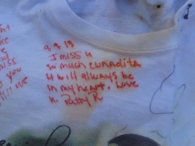 “I miss u so much cuñadita u will always be in my heart, Love u. Patty R.”, se puede leer en otro de los mensajes.