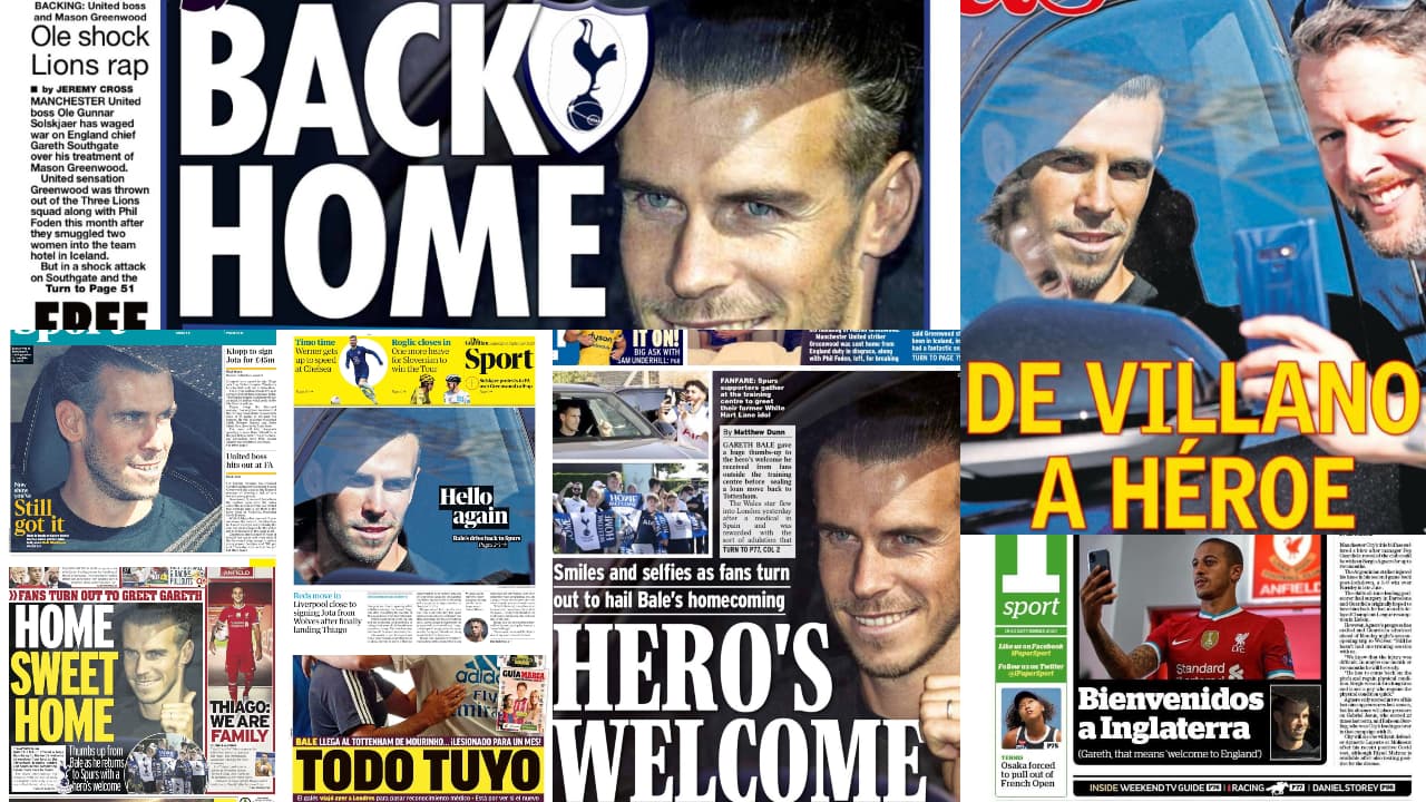Así reaccionó la prensa internacional al regreso de Gareth Bale a la PL | El galés dejaría al Real Madrid para enlistarse en el Tottenham de Mourinho.