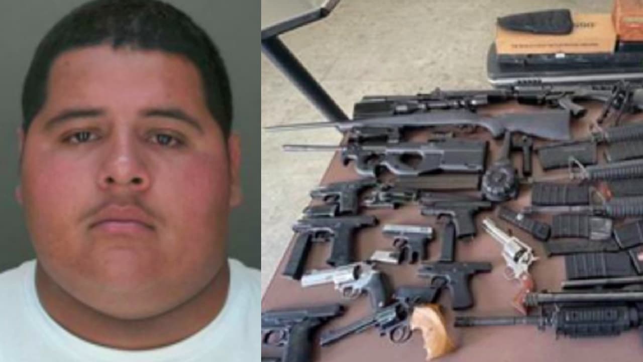 Arrestan a joven con 7 rifles y otras armas que transportaba dentro de camión en San Bernardino