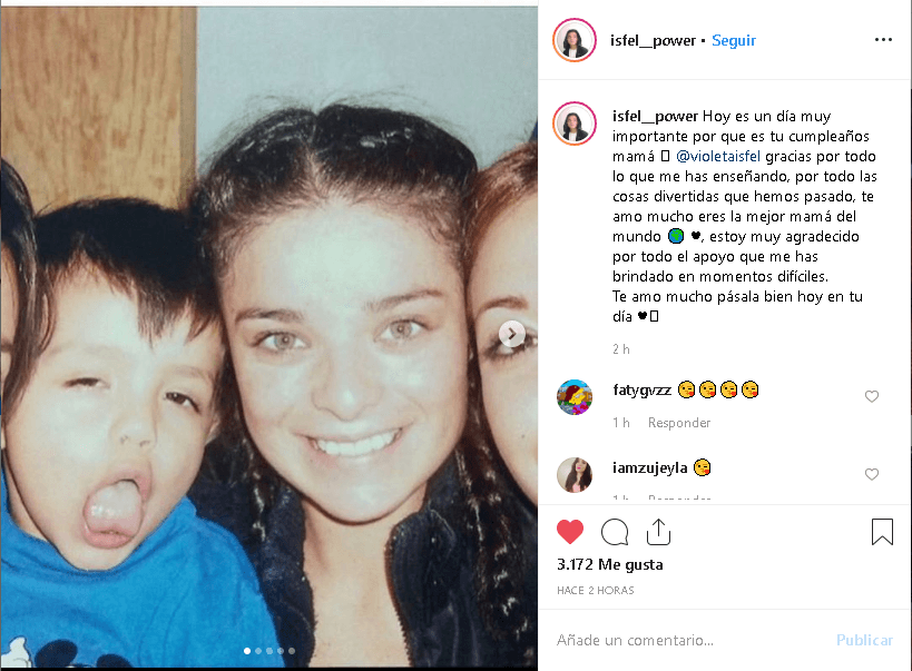 <b><a href="https://www.univision.com/famosos/el-hijo-de-violeta-isfel-no-quiere-que-le-vuelvan-a-preguntar-por-el-bastardo-de-su-padre-fotos">La ojiverde cumplió este 11 de junio 34 años de vida</a></b>, así que su hijo se lo celebró en redes sociales con una simpática galería de fotos y un mensaje que escribió desde su corazón.