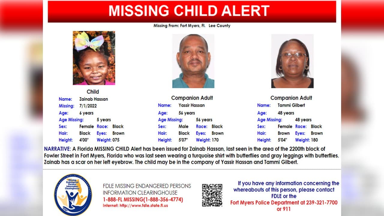 Buscan a niña de 6 años desaparecida en Florida