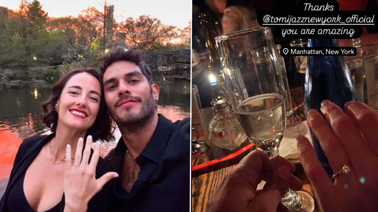 Hugo Catalán y Karenina Ivancovic se comprometieron en Nueva York.