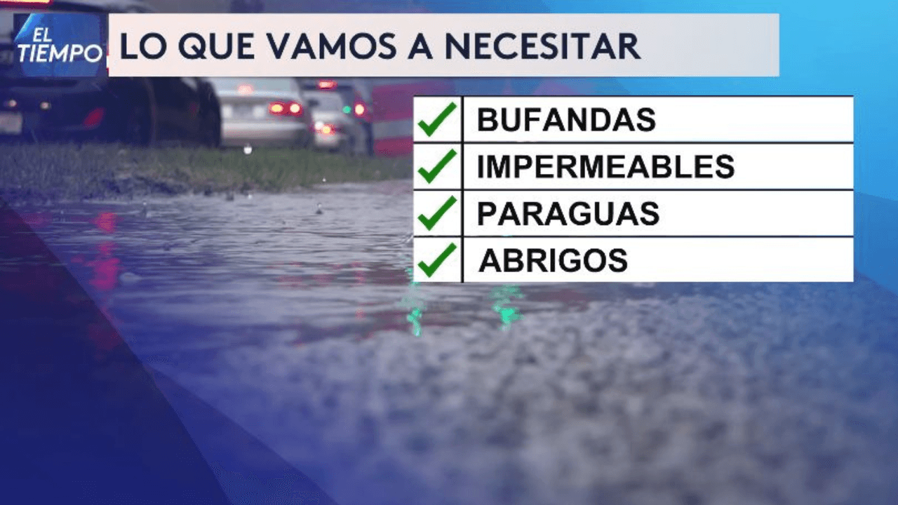 Saca tus suéteres y bufandas. Hará frío.