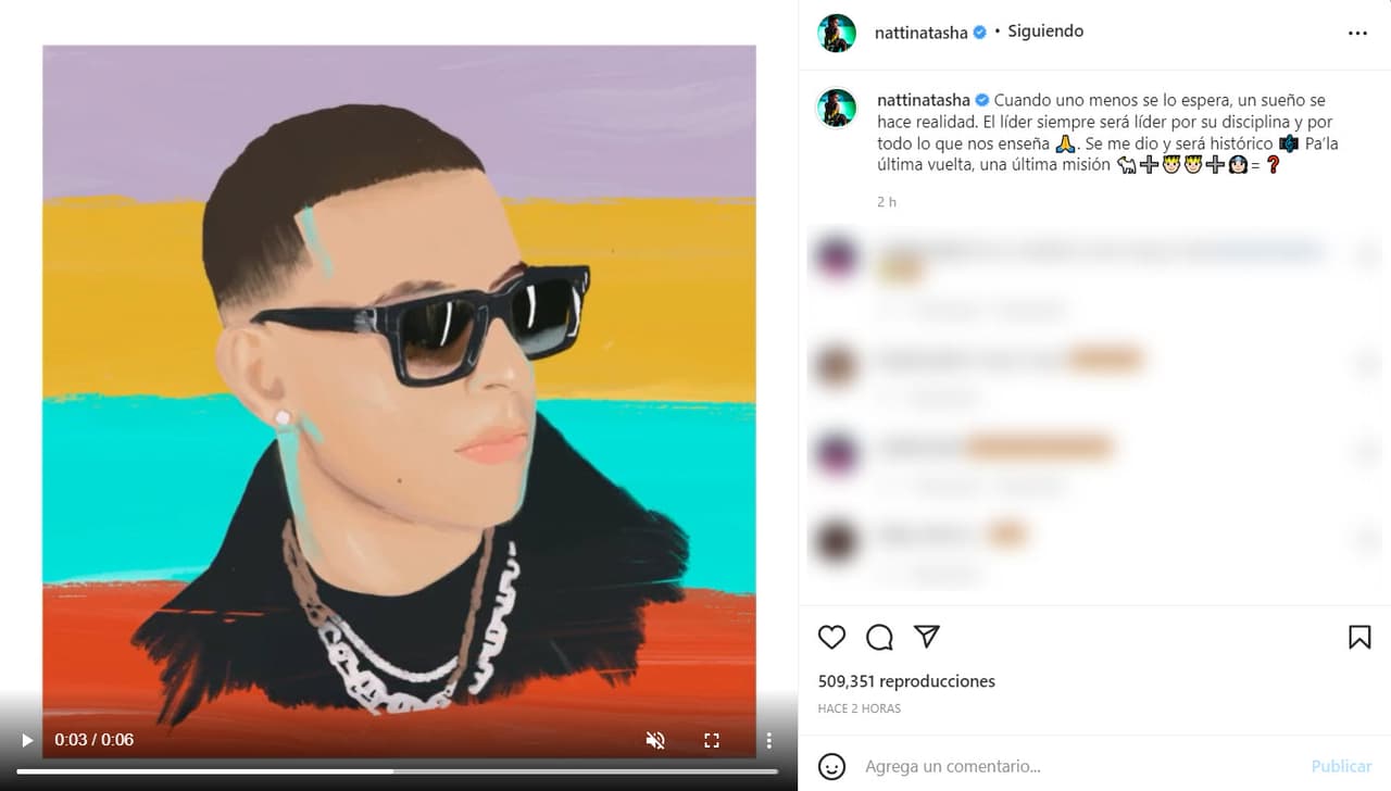 "Pa'la última vuelta, una última misión 🐐➕🤴🏻🤴🏻➕👸🏻= ❓", agregó en la publicación donde aparece Daddy Yankee.
<br>