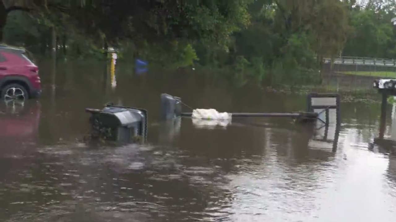 Así quedaron inundadas decenas de casas móviles en Plant City tras el paso de Debby