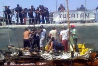 Cubanos rescatados en México. Crédito: Secretaría de Marina