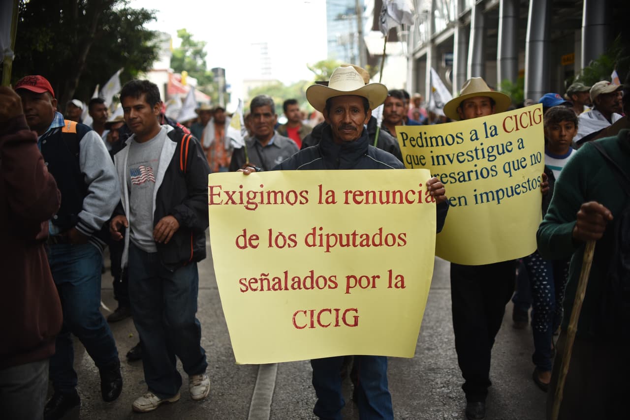 Esta misma semana hubo marchas en Guatemala para pedir la renuncia de los implicados en los casos de corrupción.