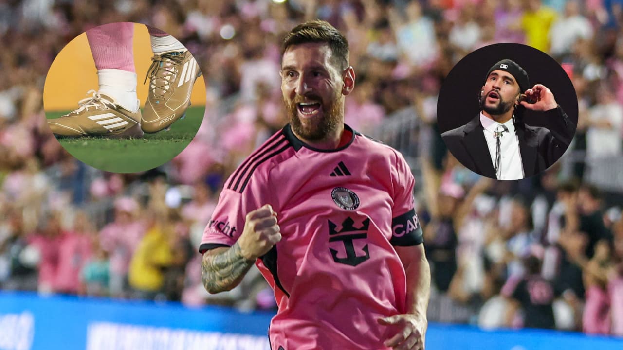 Messi llevó el nombre de Bad Bunny y la bandera de Puerto Rico en sus tenis