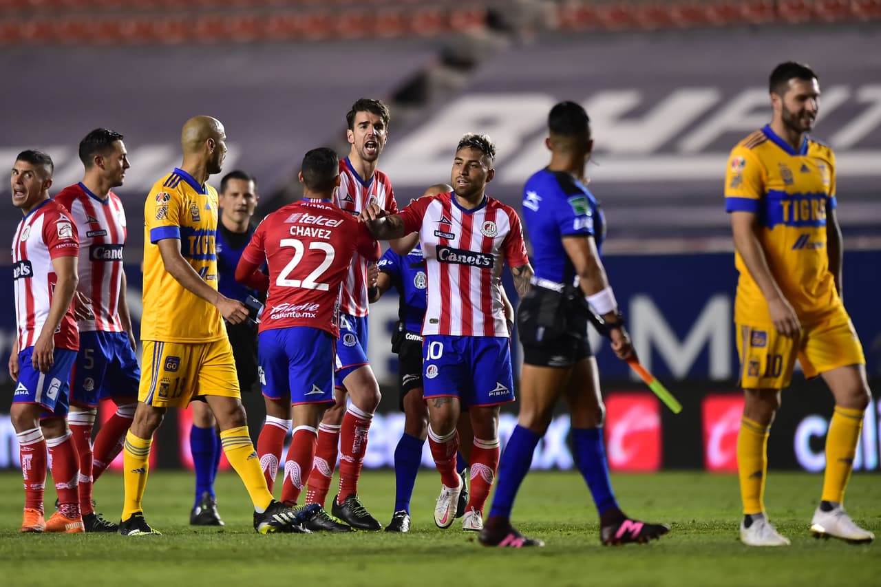 Atlético San Luis y Tigres nos regalan un empate lleno de emociones con un marcador de 2-2. Los potosinos quedan en séptimo lugar y los felinos en el octavo.