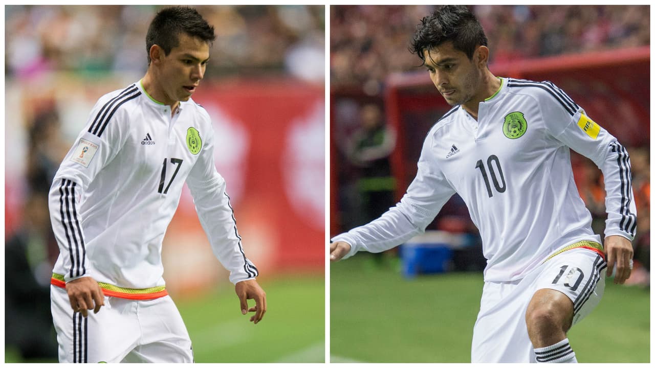 Los jugadores mexicanos Hirving Lozano y Jesús Manuel Corona fueron los mejores jugadores de los partidos eliminatorios frente a Canadá.