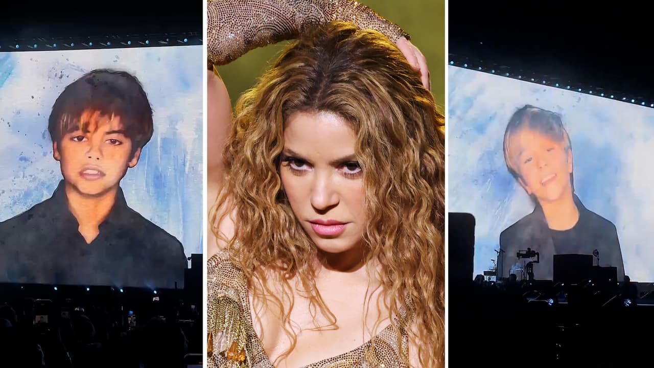 Shakira arranca gira con aparición inesperada: la de sus hijos en el escenario y así fue el momento