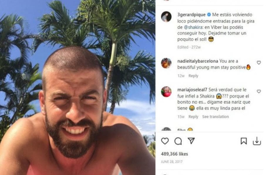 "Me estáis volviendo loco
<b>pidiéndome entradas para la gira de Shakira</b>: en Viber las podéis conseguir hoy. ¡Dejadme tomar un poquito el sol!", escribió entonces.
<br>