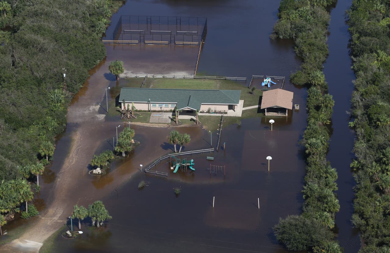 Una propiedad inundada en Palm Coast, Florida. 8 de octubre.