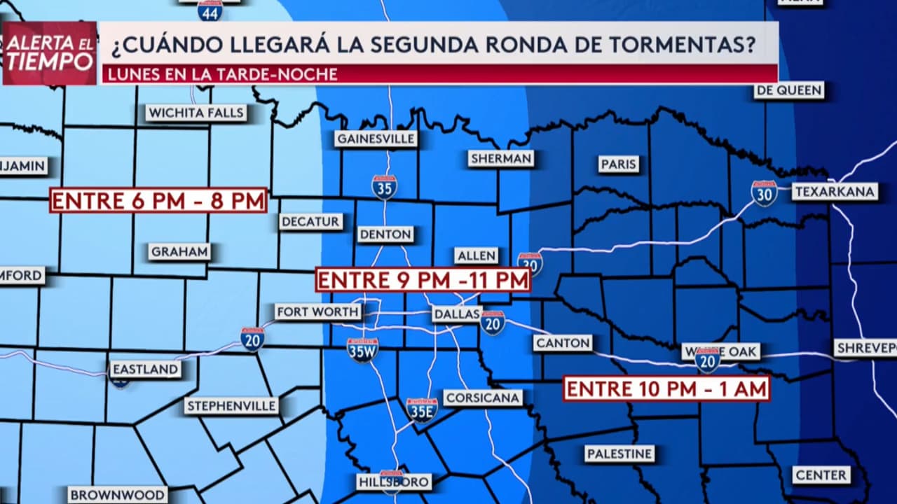 Aumenta la posibilidad de tornado en DFW por el paso de una segunda línea de tormentas