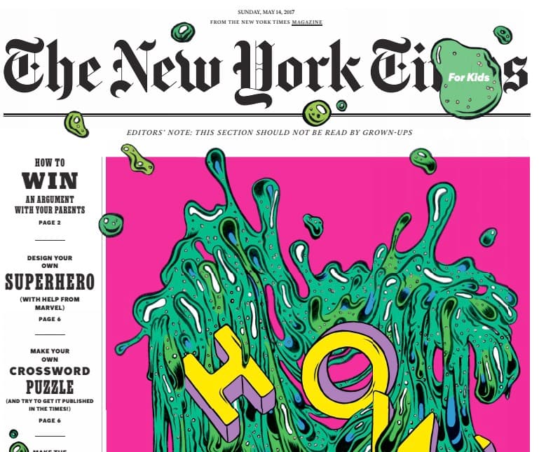 El New York Times sigue experimentando con su diario dominical, esta vez con una sección especial para niños 