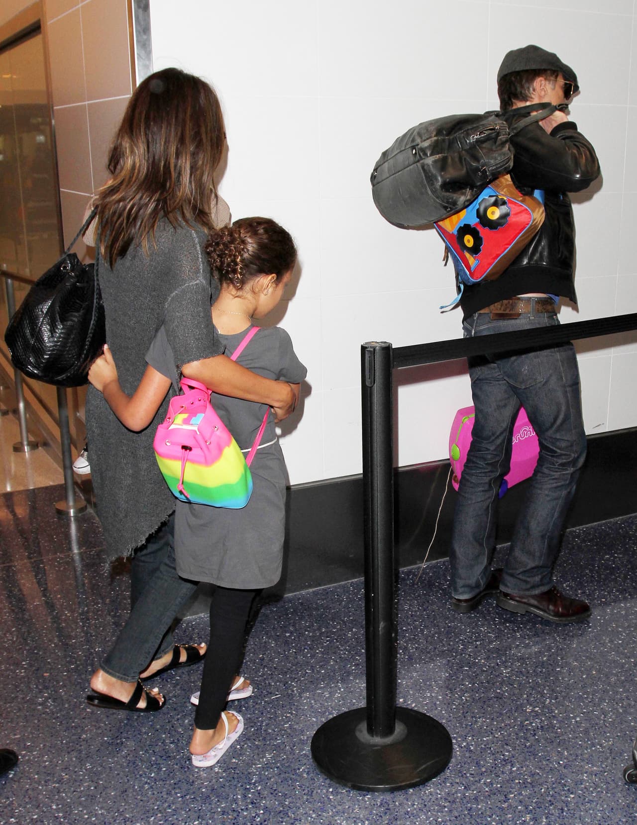Los retrataron en el aeropuerto de Los Angeles.