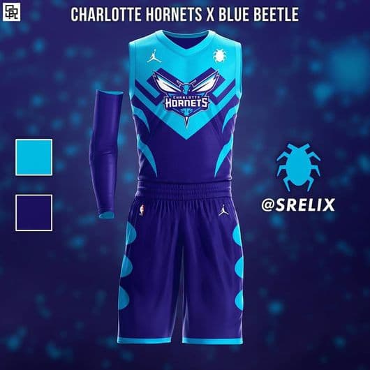 Charlotte Hornets = Blue Beetle