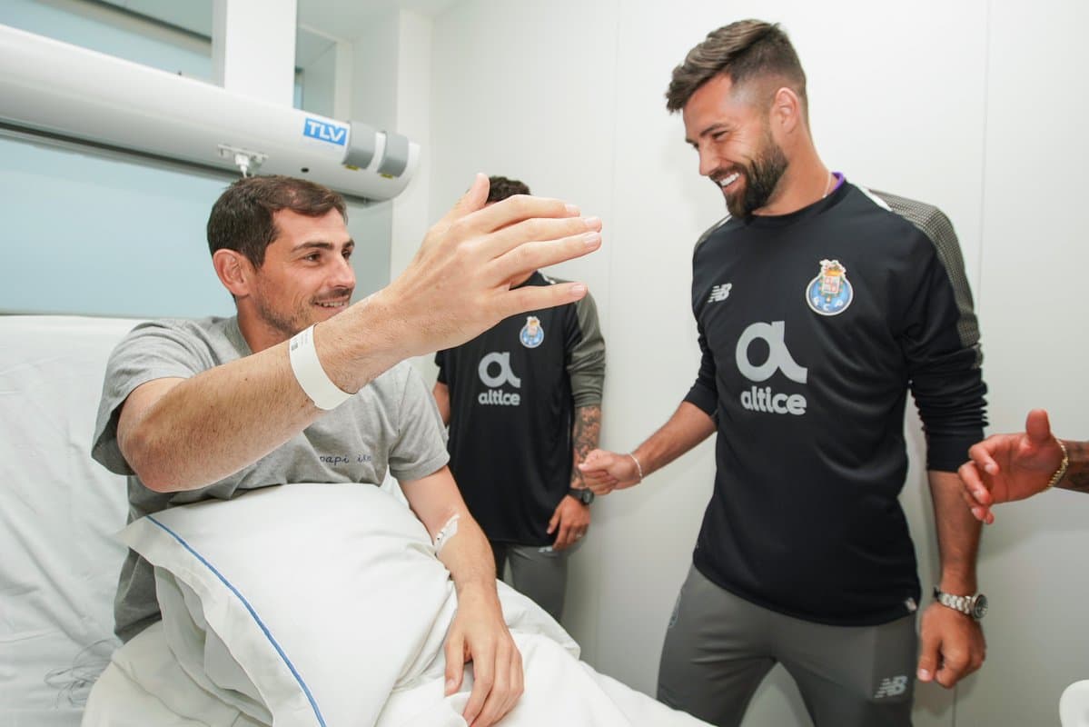 El Porto detuvo su rutina antes del partido del sábado contra el Deportivo Das Aves.