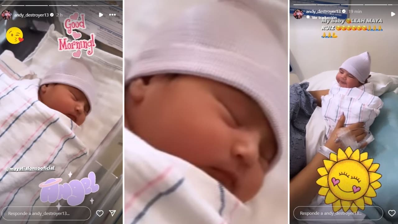 Andy Ruiz Jr. mostró el rostro de su bebé con Mayeli Alonso.
