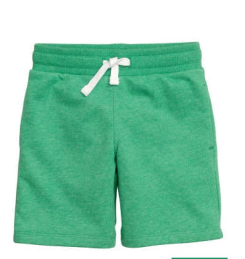 Shorts de algodón orgánico para niños activos y protectores del planeta (H&M)