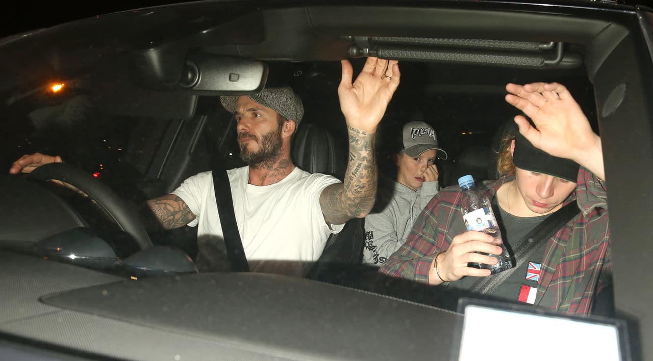 David Beckham llevó a sus hijos al concierto de Justin Bieber en Londres.