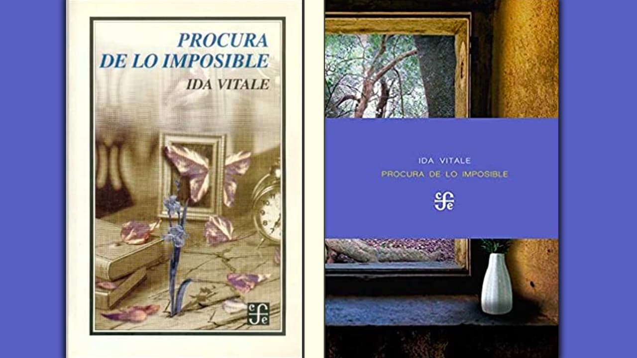 Las portadas de las dos ediciones de 'Procura de lo imposible' de Ida Vitale. A la izquierda la de 1998, a la derecha de 2018.