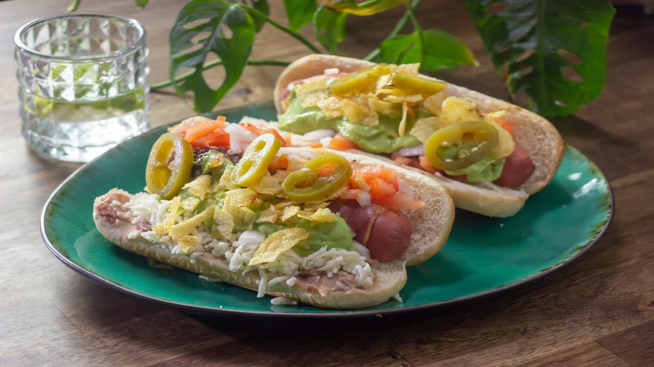 Hot dog a la maxicana