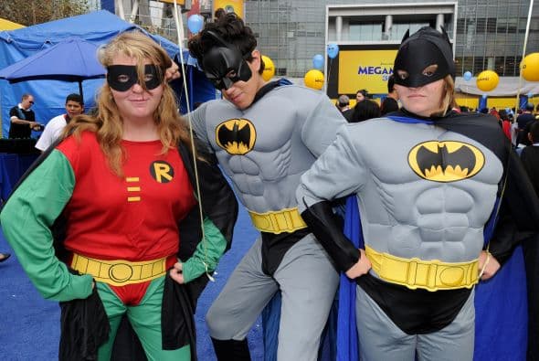 Al evento, organizado por el estudio DreamWorks Animation a raíz del próximo estreno de la película de animación en 3D "Megamind", acudió una gran mayoría de ciudadanos disfrazados de Batman y Superman, así como familias enteras con los atuendos de "The Incredibles".