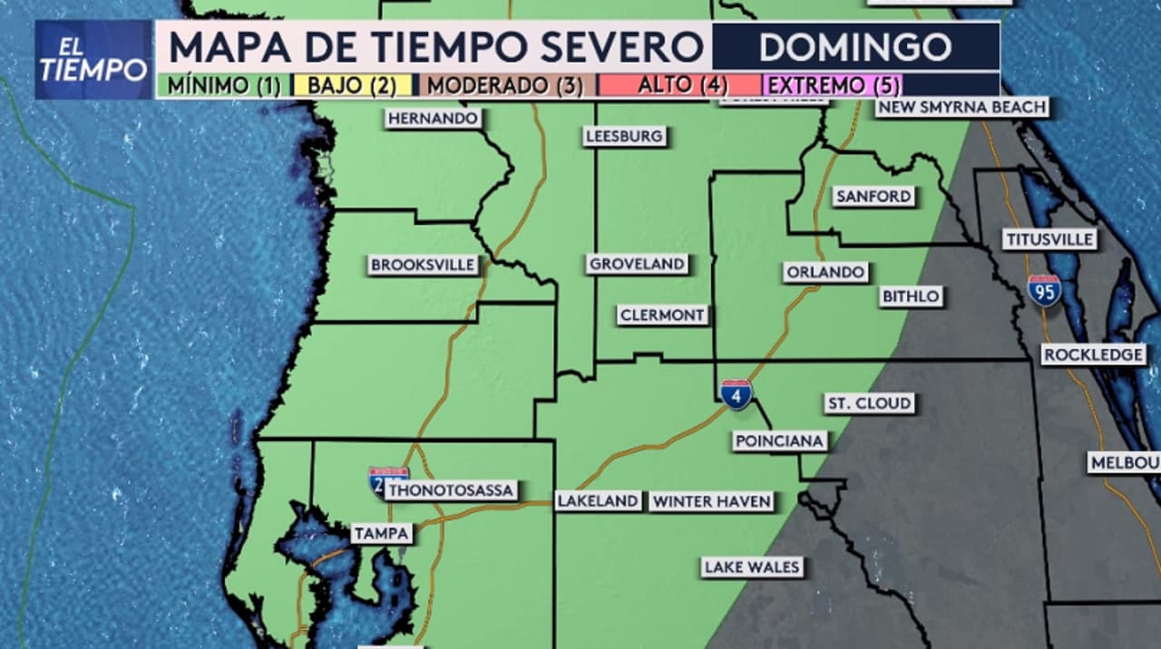 Potencial de tornado: así se desplaza la línea de tormentas por la Bahía de Tampa