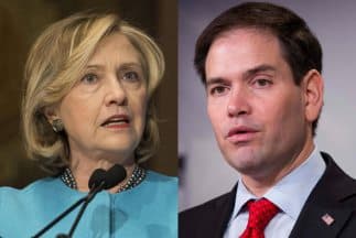 Hillary Clinton y Marco Rubio