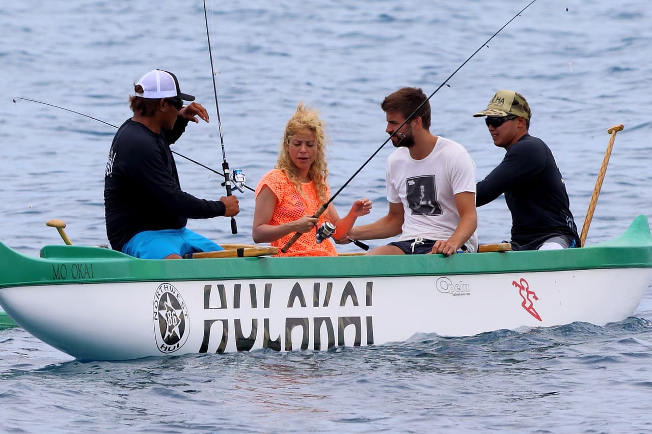 Shakira y Gerard Pique fueron capturados durante unas vacaciones románticas en Hawaii en 2013.