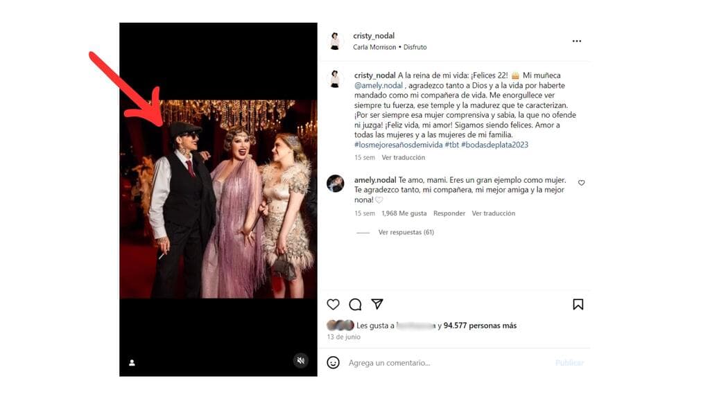 Mamá de Nodal comparte fotos en las que aparece Cazzu.