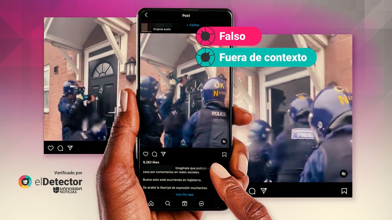 Ese video de la policía allanando una casa NO es de agentes británicos arrestando gente por sus comentarios en redes sociales