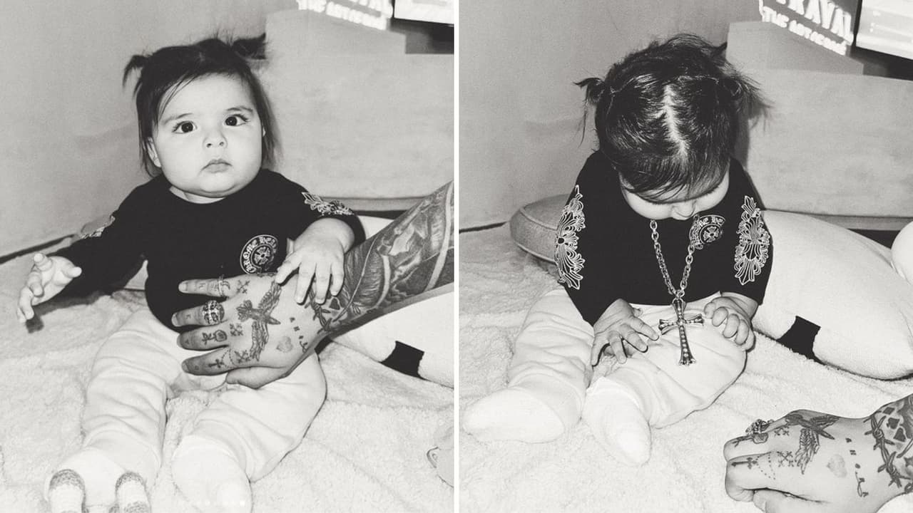 Nodal presume la carita de su hija Inti.